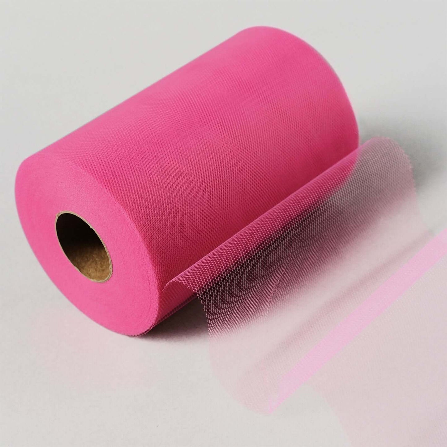 6"x100 Yards Fuchsia Tulle Fabric Bolt, Sheer Fabric Spool Roll For Crafts - NestOCart