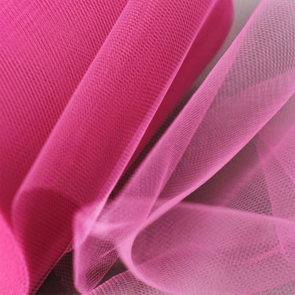 6"x100 Yards Fuchsia Tulle Fabric Bolt, Sheer Fabric Spool Roll For Crafts - NestOCart