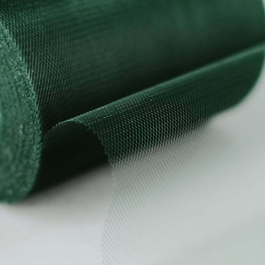 6"x100 Yards Hunter Emerald Green Tulle Fabric Bolt, Sheer Fabric Spool Roll For Crafts - NestOCart
