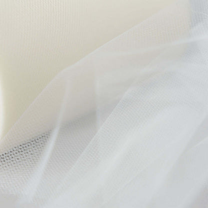 6"x100 Yards Ivory Tulle Fabric Bolt, Sheer Fabric Spool Roll For Crafts - NestOCart