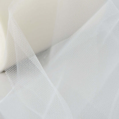 6"x100 Yards Ivory Tulle Fabric Bolt, Sheer Fabric Spool Roll For Crafts - NestOCart