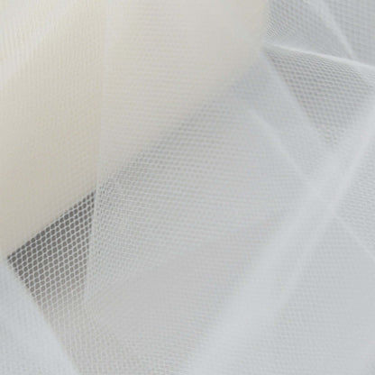6"x100 Yards Ivory Tulle Fabric Bolt, Sheer Fabric Spool Roll For Crafts - NestOCart