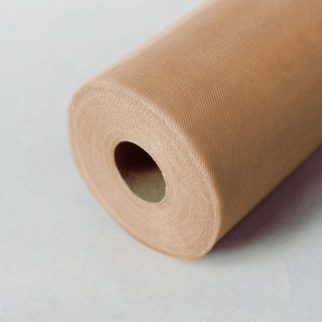 6"x100 Yards Natural Tulle Fabric Bolt, Sheer Fabric Spool Roll For Crafts - Bell Racket Store