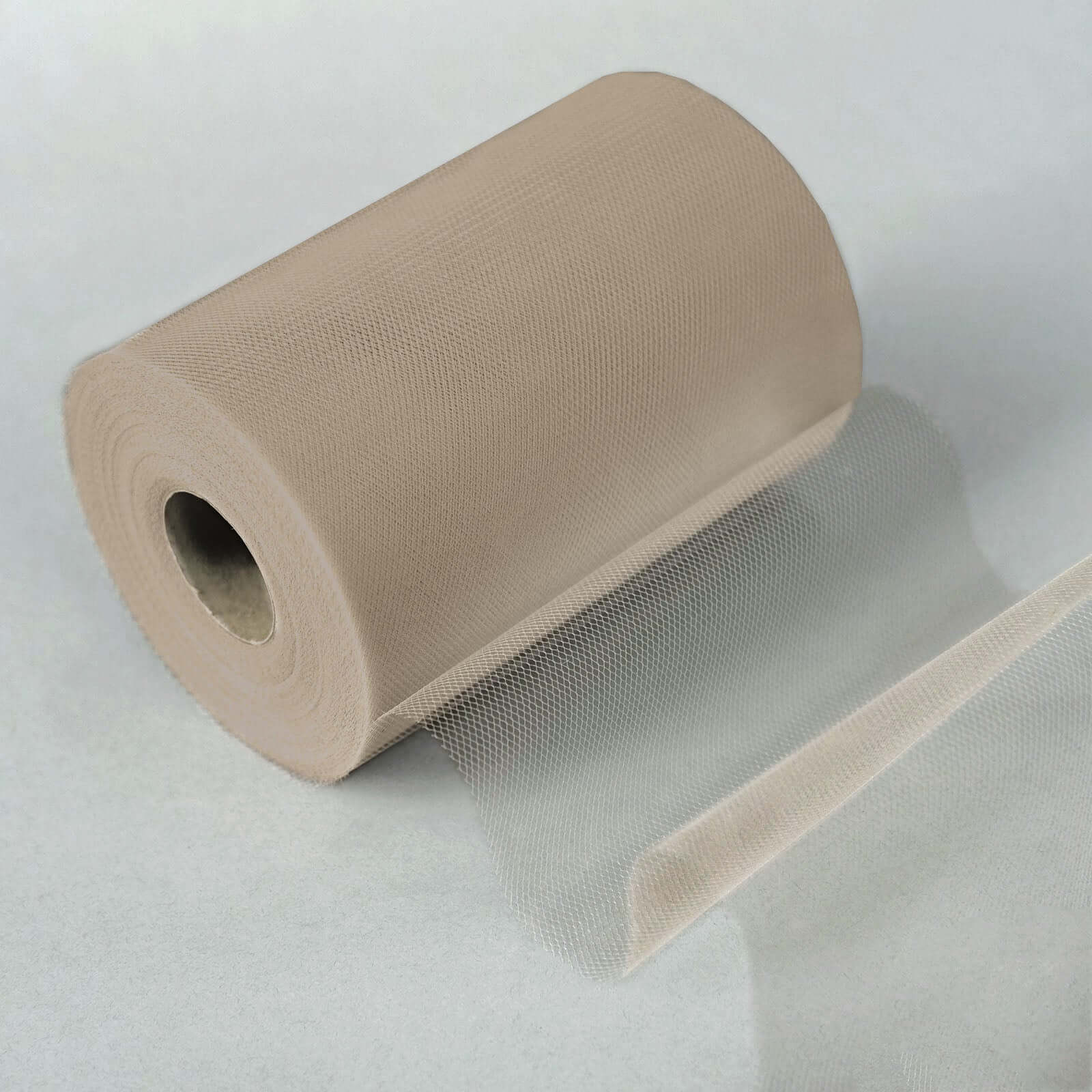 6"x100 Yards Taupe Tulle Fabric Bolt, Sheer Fabric Spool Roll For Crafts - Bell Racket Store