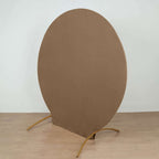 7.5ft Taupe Round Spandex Fit Party Backdrop Stand Cover