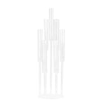 7 - Arm Round Cluster Acrylic Candelabra Clear with Circular Base - Sleek Taper Candle Holder Table Centerpiece for Pillar Candles 33" - Bell Racket Store