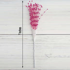 12 Bunches Faux Pearl Bead Spray Vase Fillers in Burgundy - Lustrous DIY Craft Beads 7"