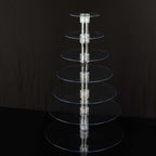 7 - Tier Acrylic Round Cupcake Stand Clear & Catering Displays 26" - Bell Racket Store