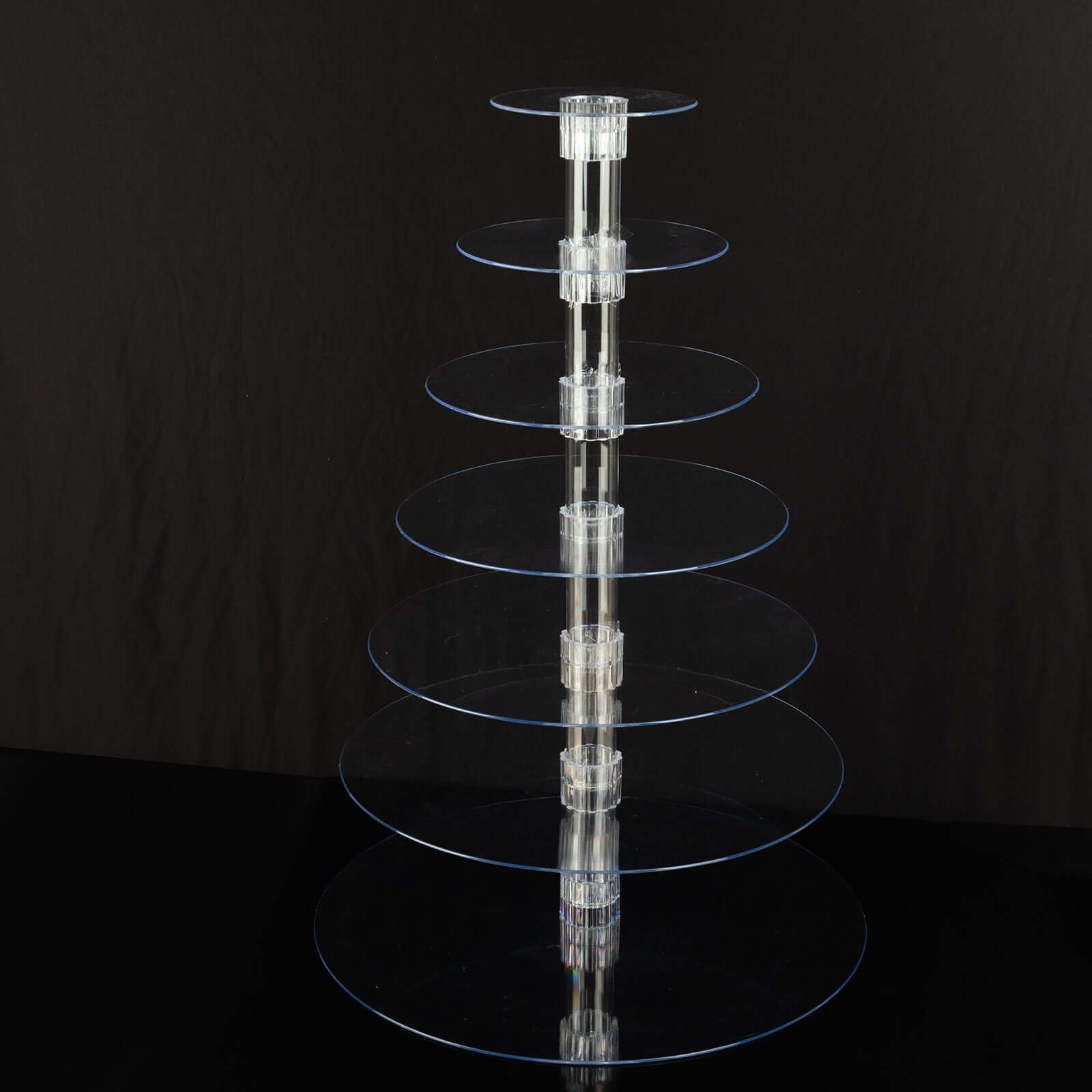 7 - Tier Acrylic Round Cupcake Stand Clear & Catering Displays 26" - Bell Racket Store
