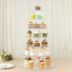 7 - Tier Acrylic Round Cupcake Stand Clear & Catering Displays 26" - Bell Racket Store