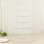 7 - Tier Acrylic Round Cupcake Stand Clear & Catering Displays 26" - Bell Racket Store