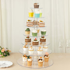 7 - Tier Acrylic Round Cupcake Stand Clear & Catering Displays 26" - Bell Racket Store
