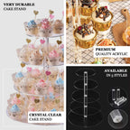 7 - Tier Acrylic Round Cupcake Stand Clear & Catering Displays 26" - Bell Racket Store