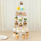 7 - Tier Acrylic Round Cupcake Stand Clear & Catering Displays 26" - Bell Racket Store