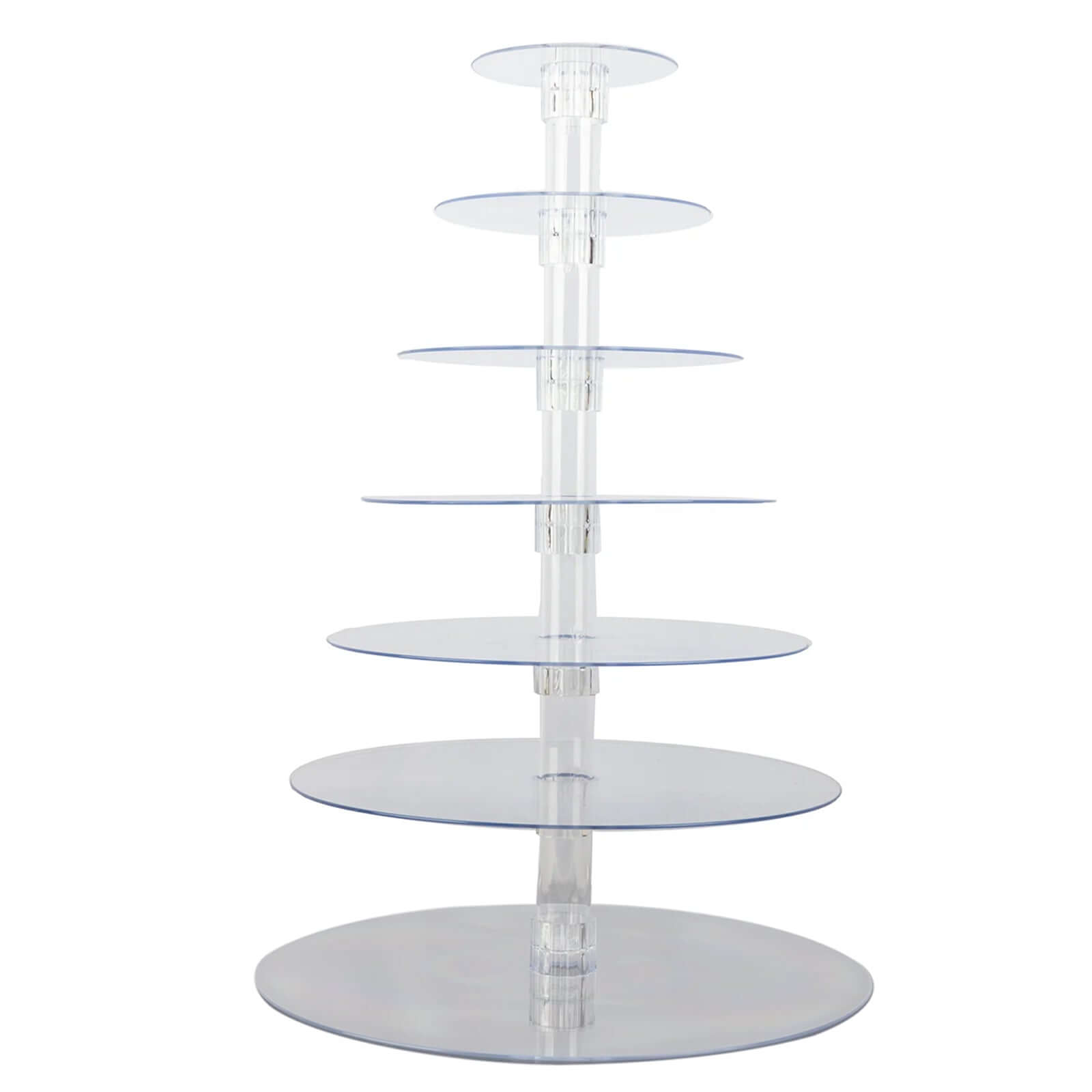 7 - Tier Acrylic Round Cupcake Stand Clear & Catering Displays 26" - Bell Racket Store