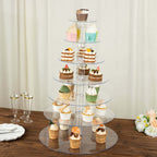 7 - Tier Acrylic Round Cupcake Stand Clear & Catering Displays 26" - Bell Racket Store