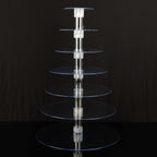 7 - Tier Acrylic Round Cupcake Stand Clear & Catering Displays 26" - Bell Racket Store
