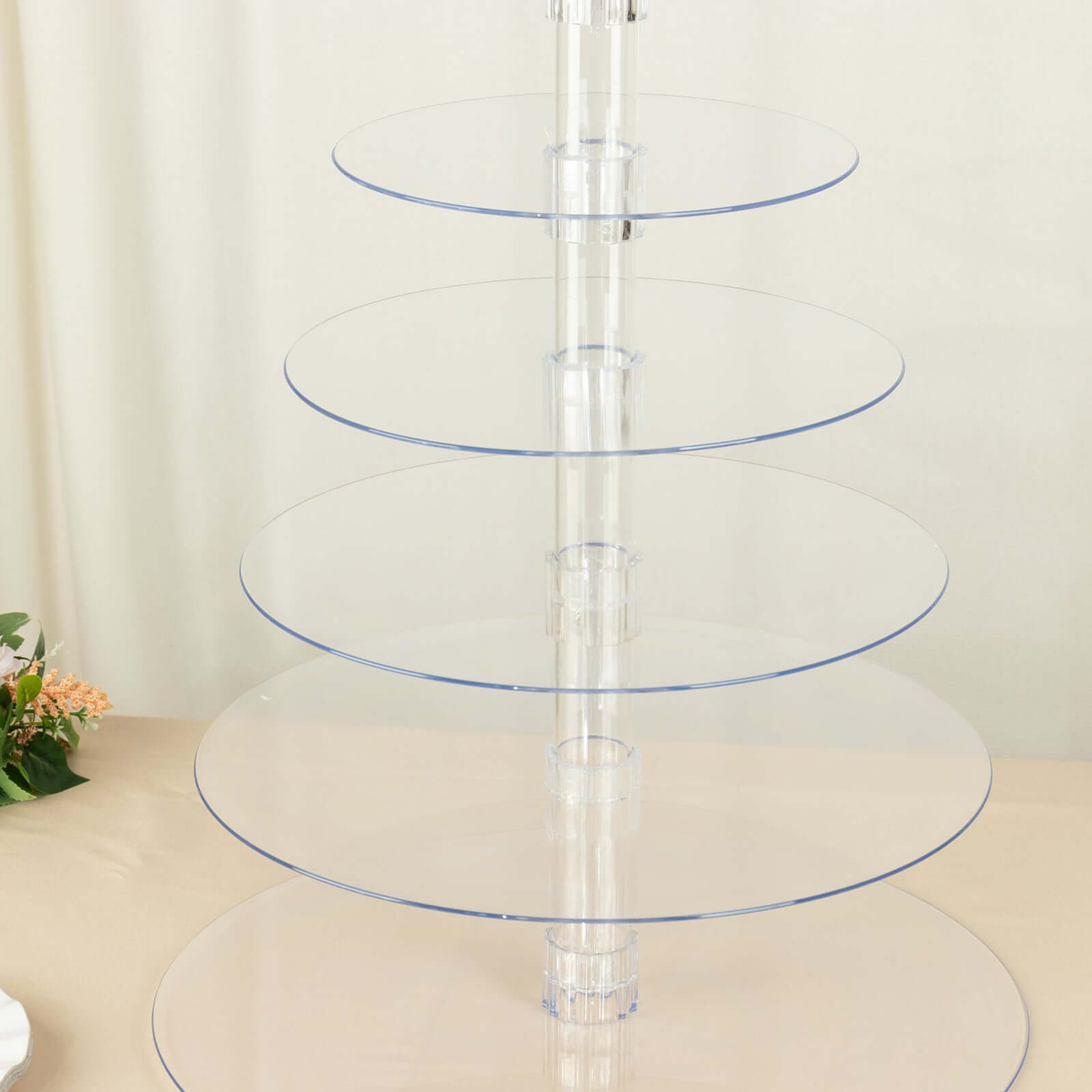 7 - Tier Acrylic Round Cupcake Stand Clear & Catering Displays 26" - Bell Racket Store