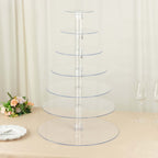 7 - Tier Acrylic Round Cupcake Stand Clear & Catering Displays 26" - Bell Racket Store