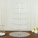 7 - Tier Acrylic Round Cupcake Stand Clear & Catering Displays 26" - Bell Racket Store