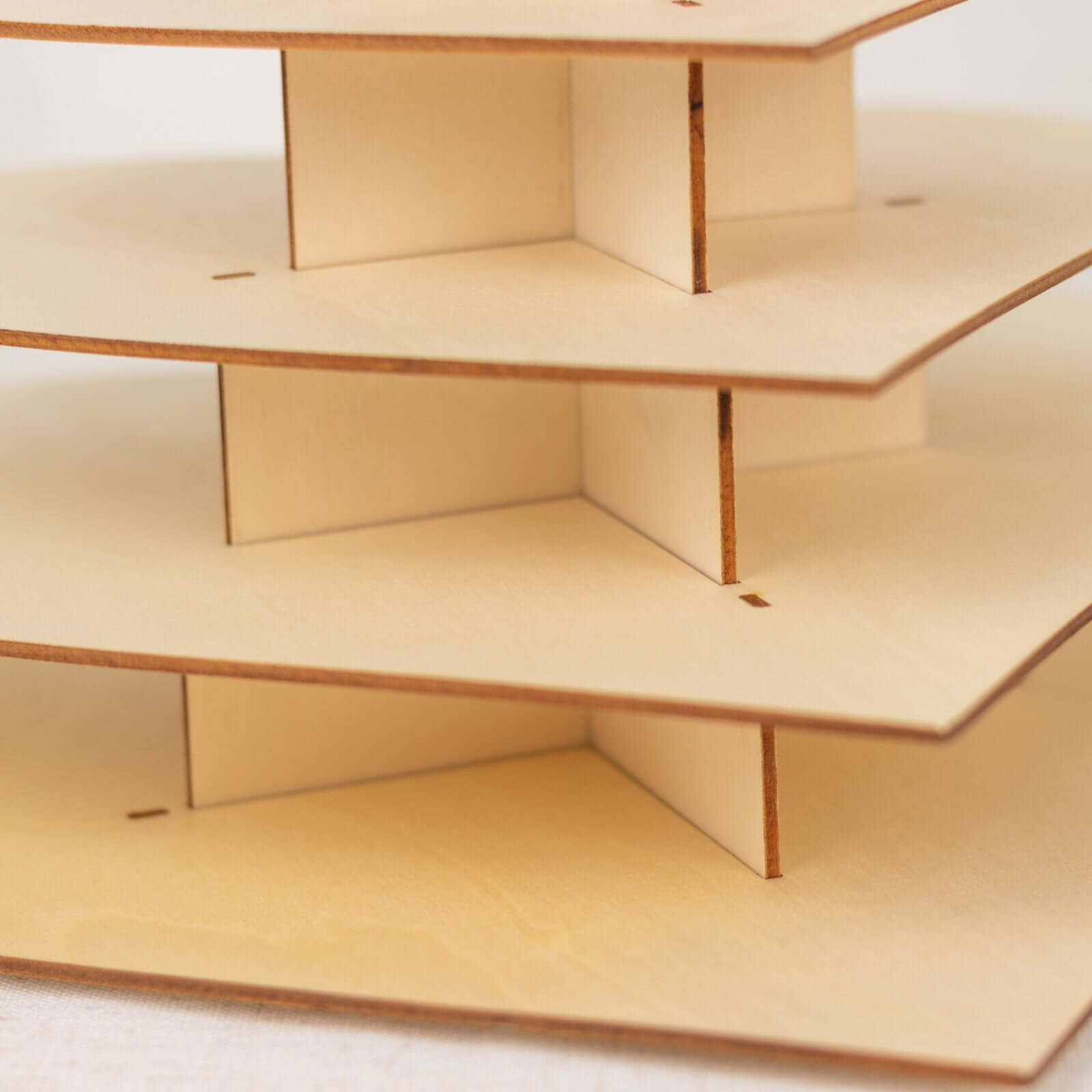 7 - Tier Wooden Chocolate Display Stand Heart Shape Natural with "Love" Topper - DIY Dessert Table Tower Rack 16" - Bell Racket Store