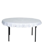 Vinyl Tablecloth Clear Eco-Friendly Round - Reliable PVC Tablecloth 70" 10 Mil Thick