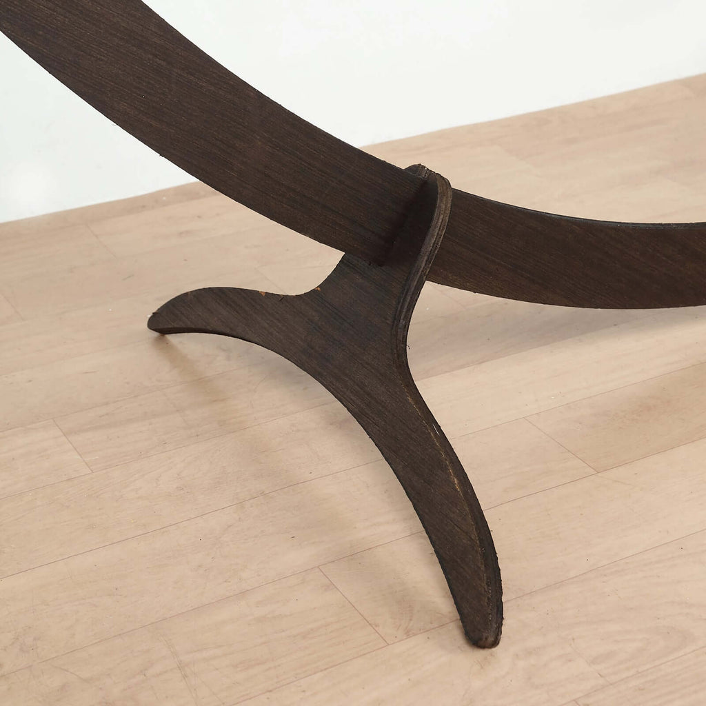 7.4ft Natural Brown Wood Round Event Party Arbor Backdrop Stand, Rustic DIY Wedding Arch - Bell Racket Store