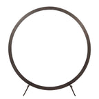 7.4ft Natural Brown Wood Round Event Party Arbor Backdrop Stand, Rustic DIY Wedding Arch - Bell Racket Store