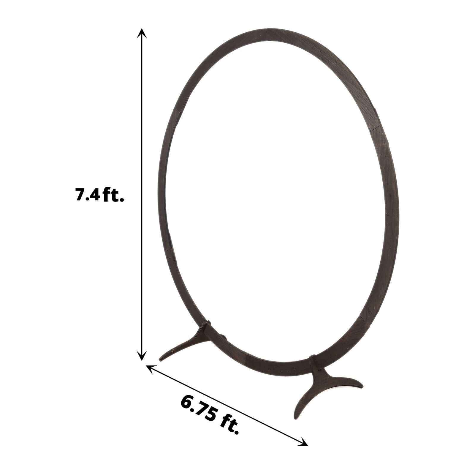 7.4ft Natural Brown Wood Round Event Party Arbor Backdrop Stand, Rustic DIY Wedding Arch - Bell Racket Store