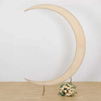 7.5ft Beige Spandex Crescent Moon Wedding Arch Cover, Custom Fitted Chiara Backdrop Stand Cover - Bell Racket Store