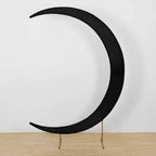 7.5ft Black Spandex Crescent Moon Wedding Arch Cover, Custom Fitted Chiara Backdrop Stand Cover - Bell Racket Store