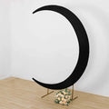 7.5ft Black Spandex Crescent Moon Wedding Arch Cover, Custom Fitted Chiara Backdrop Stand Cover - Bell Racket Store