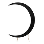 7.5ft Black Spandex Crescent Moon Wedding Arch Cover, Custom Fitted Chiara Backdrop Stand Cover - Bell Racket Store