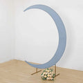 7.5ft Dusty Blue Spandex Crescent Moon Wedding Arch Cover, Custom Fitted Chiara Backdrop Stand Cover - Bell Racket Store