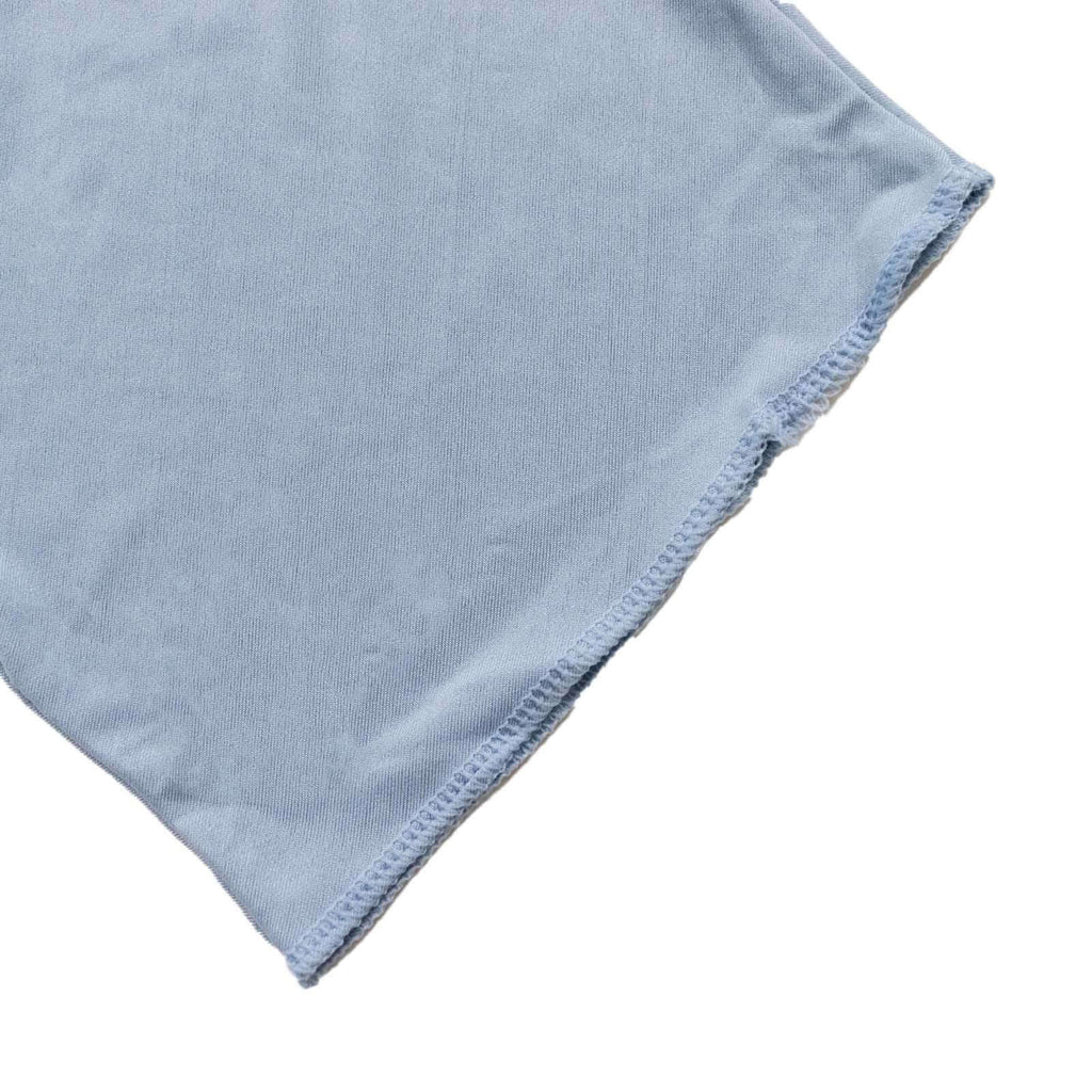 7.5ft Dusty Blue Spandex Crescent Moon Wedding Arch Cover, Custom Fitted Chiara Backdrop Stand Cover - Bell Racket Store