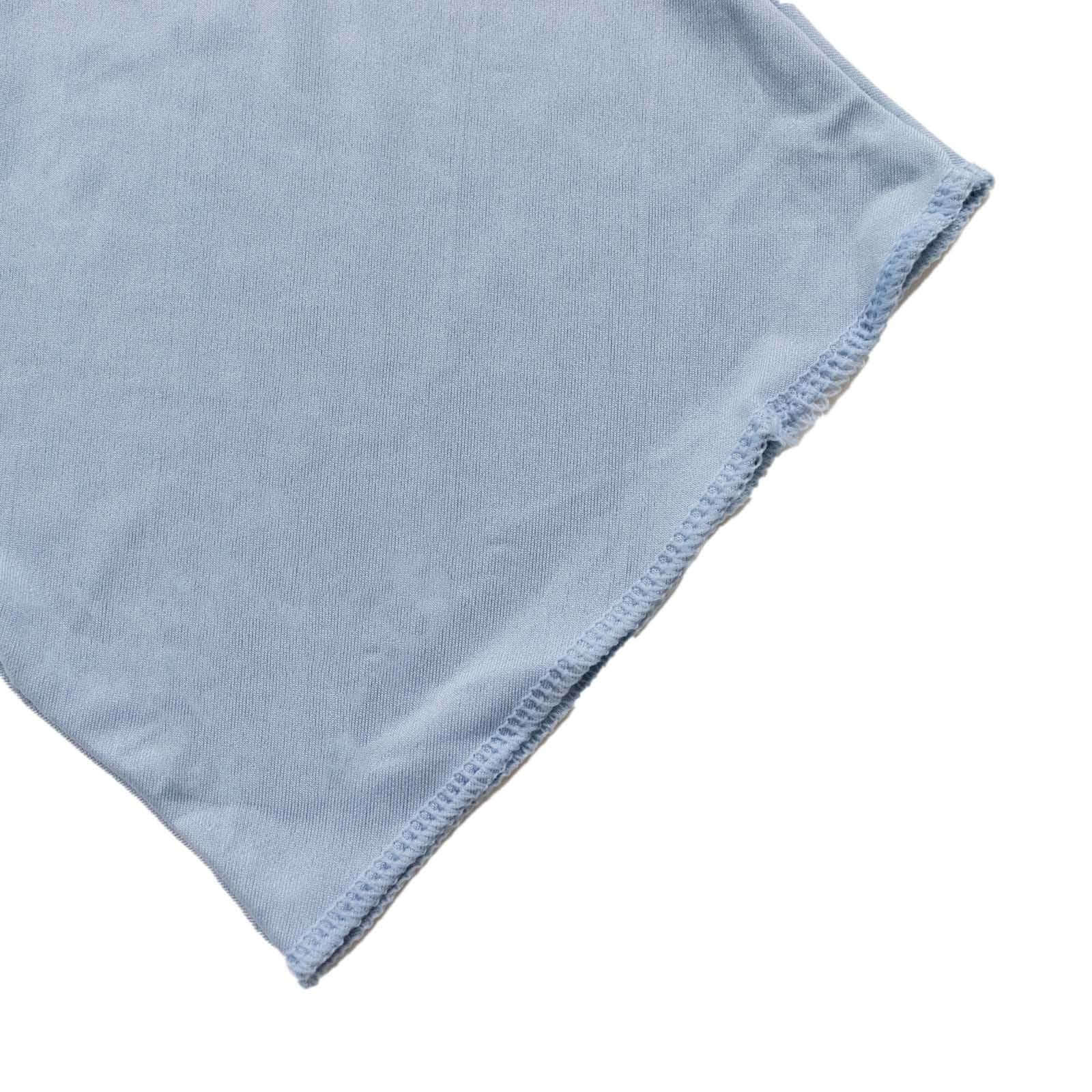 7.5ft Dusty Blue Spandex Crescent Moon Wedding Arch Cover, Custom Fitted Chiara Backdrop Stand Cover - Bell Racket Store