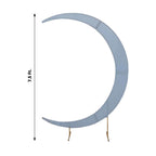7.5ft Dusty Blue Spandex Crescent Moon Wedding Arch Cover, Custom Fitted Chiara Backdrop Stand Cover - Bell Racket Store