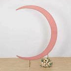 7.5ft Dusty Rose Spandex Crescent Moon Wedding Arch Cover, Custom Fitted Chiara Backdrop Stand Cover - Bell Racket Store