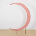 7.5ft Dusty Rose Spandex Crescent Moon Wedding Arch Cover, Custom Fitted Chiara Backdrop Stand Cover - Bell Racket Store