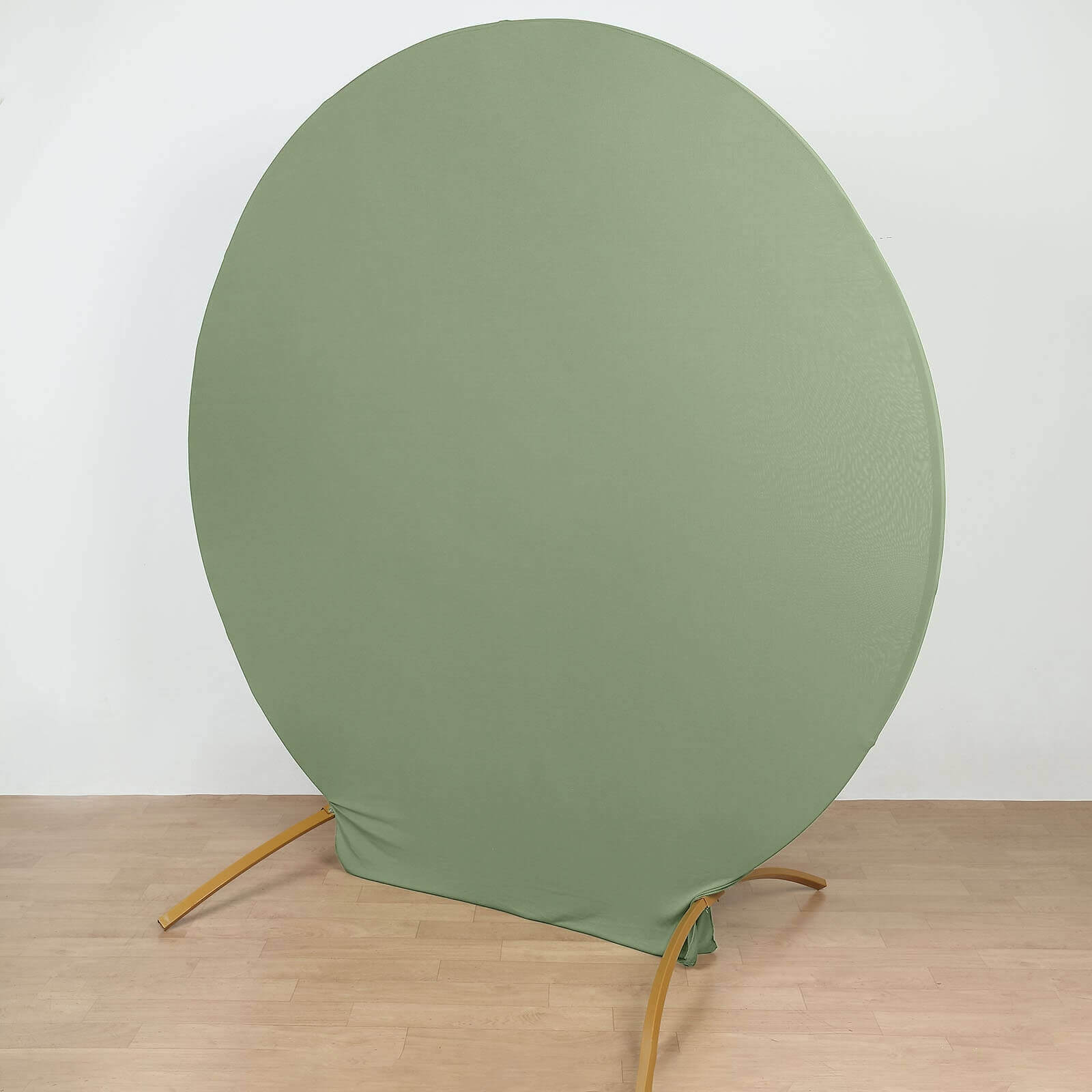 7.5ft Dusty Sage Green Round Spandex Fit Party Backdrop Stand Cover - Bell Racket Store
