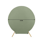 7.5ft Dusty Sage Green Round Spandex Fit Party Backdrop Stand Cover - Bell Racket Store