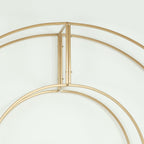 7.5ft Gold 3D Metal Wedding Arch Backdrop Stand with Round Top, Heavy - Duty Floral Balloon Frame for Elegant Parties - Bell Racket Store