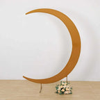 7.5ft Gold Spandex Crescent Moon Wedding Arch Cover, Custom Fitted Chiara Backdrop Stand Cover - Bell Racket Store