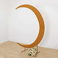 7.5ft Gold Spandex Crescent Moon Wedding Arch Cover, Custom Fitted Chiara Backdrop Stand Cover - Bell Racket Store