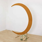 7.5ft Gold Spandex Crescent Moon Wedding Arch Cover, Custom Fitted Chiara Backdrop Stand Cover - Bell Racket Store
