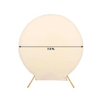 7.5ft Matte Beige Round Spandex Fit Party Backdrop Stand Cover - Bell Racket Store