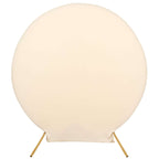 7.5ft Matte Beige Round Spandex Fit Party Backdrop Stand Cover - Bell Racket Store