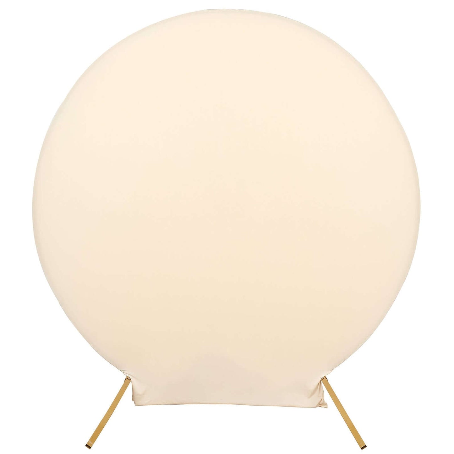 7.5ft Matte Beige Round Spandex Fit Party Backdrop Stand Cover - Bell Racket Store