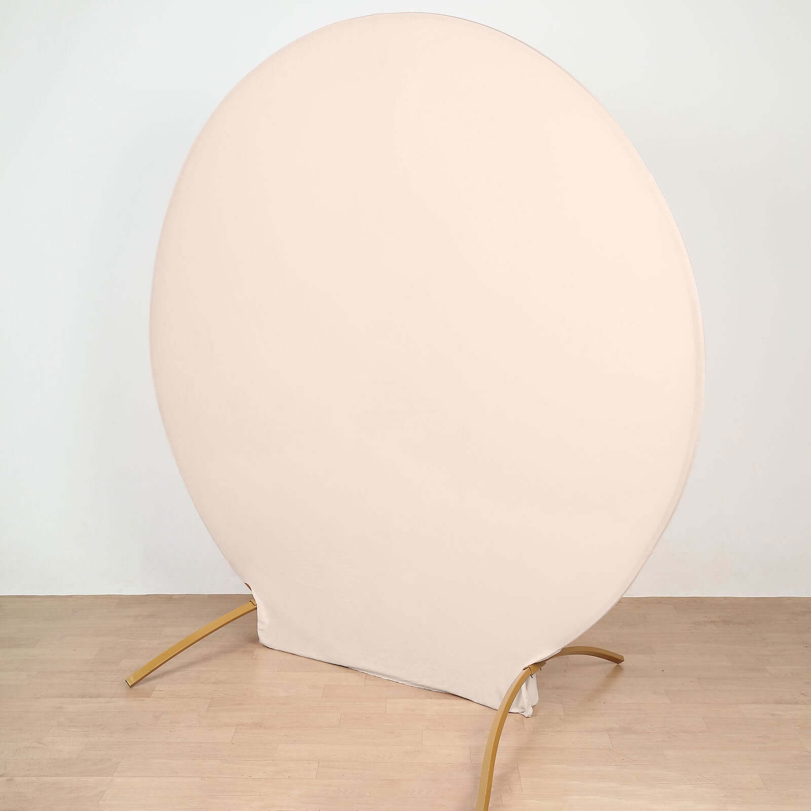 7.5ft Matte Blush Round Spandex Fit Party Backdrop Stand Cover - Bell Racket Store