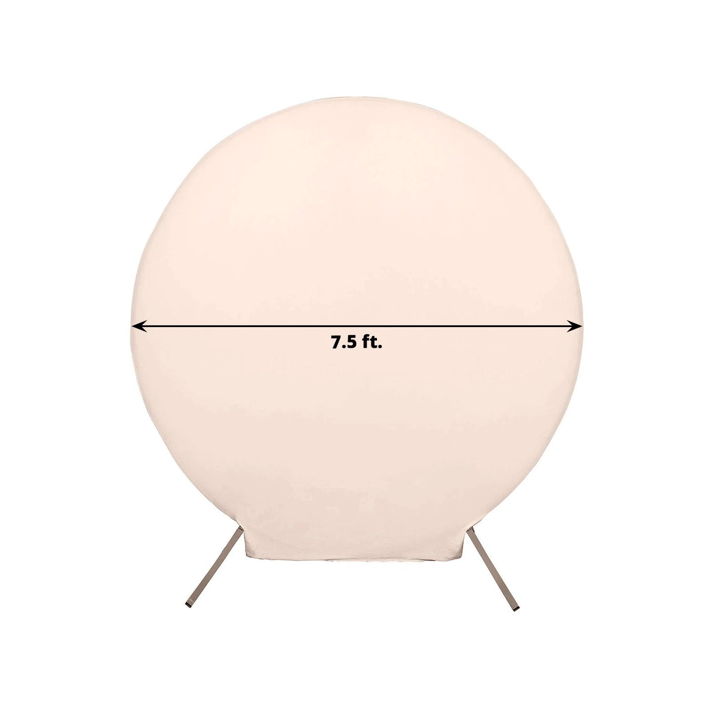 7.5ft Matte Blush Round Spandex Fit Party Backdrop Stand Cover - Bell Racket Store